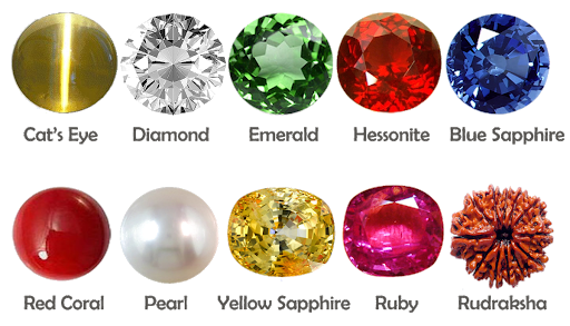9 Gemstone Sapphire Pearl Coral Emerald Ruby Magical Talisman Witch Wicca Pagan 